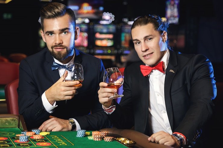 Live dealer baccarat table with multi-camera studio lighting